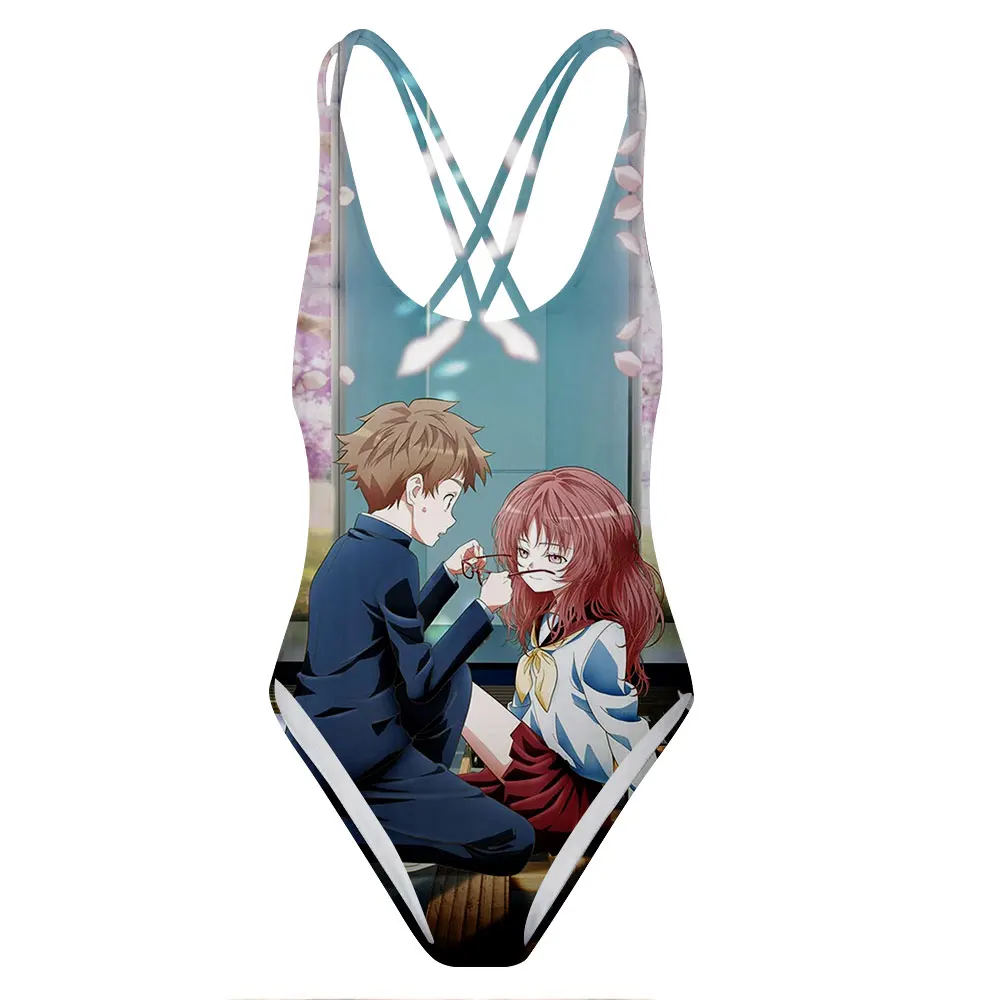 

Women Sling One-piece Swimwear The Girl I Like Forgot Her Glasses Anime Backless Swimsuit Beach Bathing Suit