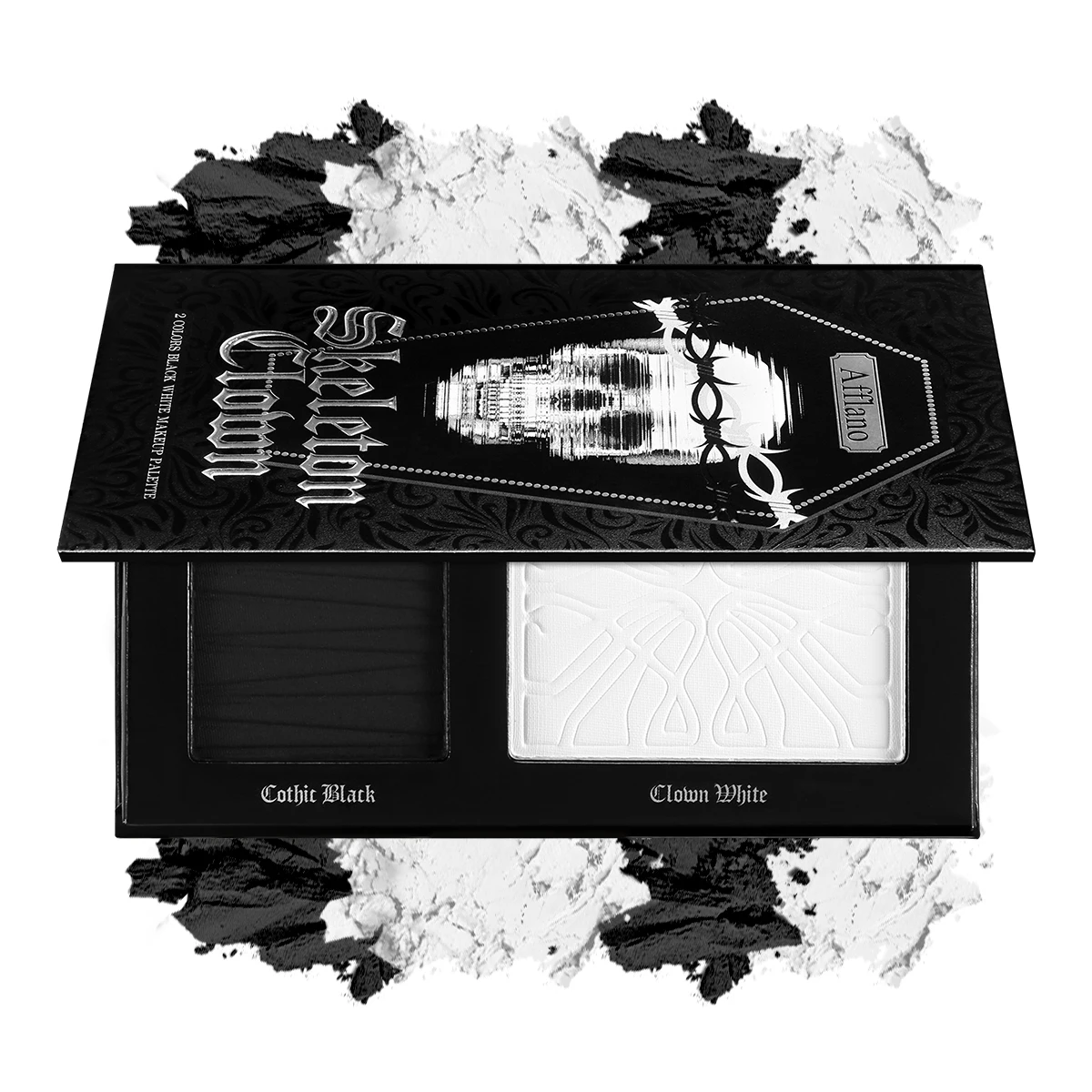 Черно-белая матовая палитра для макияжа черно-белая Готическая основа и тени век