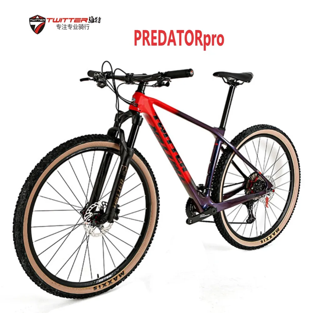 

TWITTER Predator XS-12S Bucket Pump 12*148mm Hydraulic Disc Brake 27.5/29Inch* (15/17/19/21) XC Grade Carbon Fiber Mountain Bike