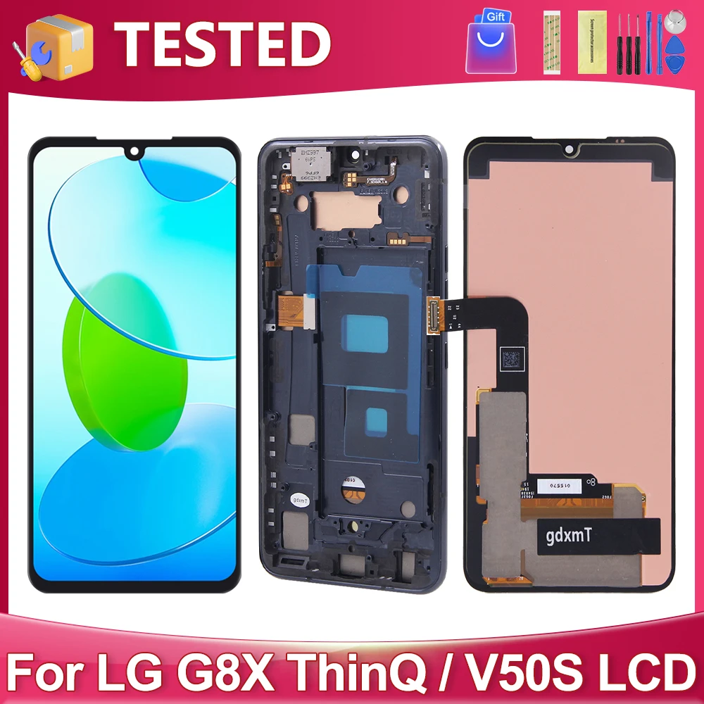 6.4'ɿor LG G8X ThinQ For V50S 5G LM-V510N LM-G850 LM-G850NLCD Display Touch Screen Digitizer Assembly Replacement