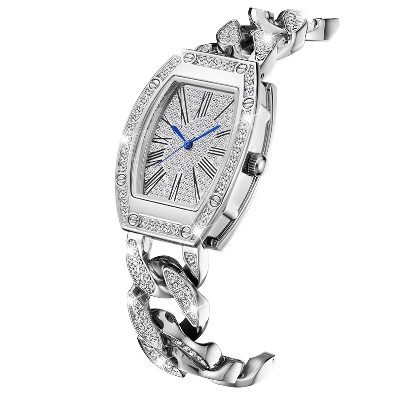 Женские роскошные часы известного бренда из розового золота с браслетом