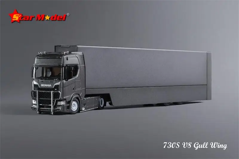 

** Предзаказ ** Звезда модель 1:64 730 V8 крыло Чайки закрытое двойное палубное крыло Чайки транспортер матовый черный серый литая модель автомобиля