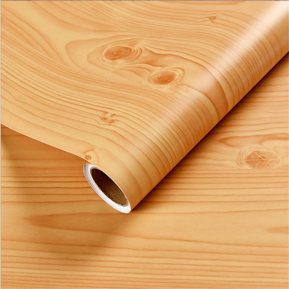 

Wood Grain Wall Stickers PVC Self Adhesive Waterproof Wallpaper Kitchen Cabinet Wardrobe Stickers Living Room Desktop Decoration