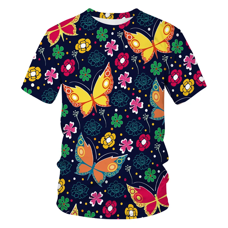 

3D Cartoon Butterfly T Shirt Men Clothes Tops Funny Print Summer T-shirts Streetwear Plus Size