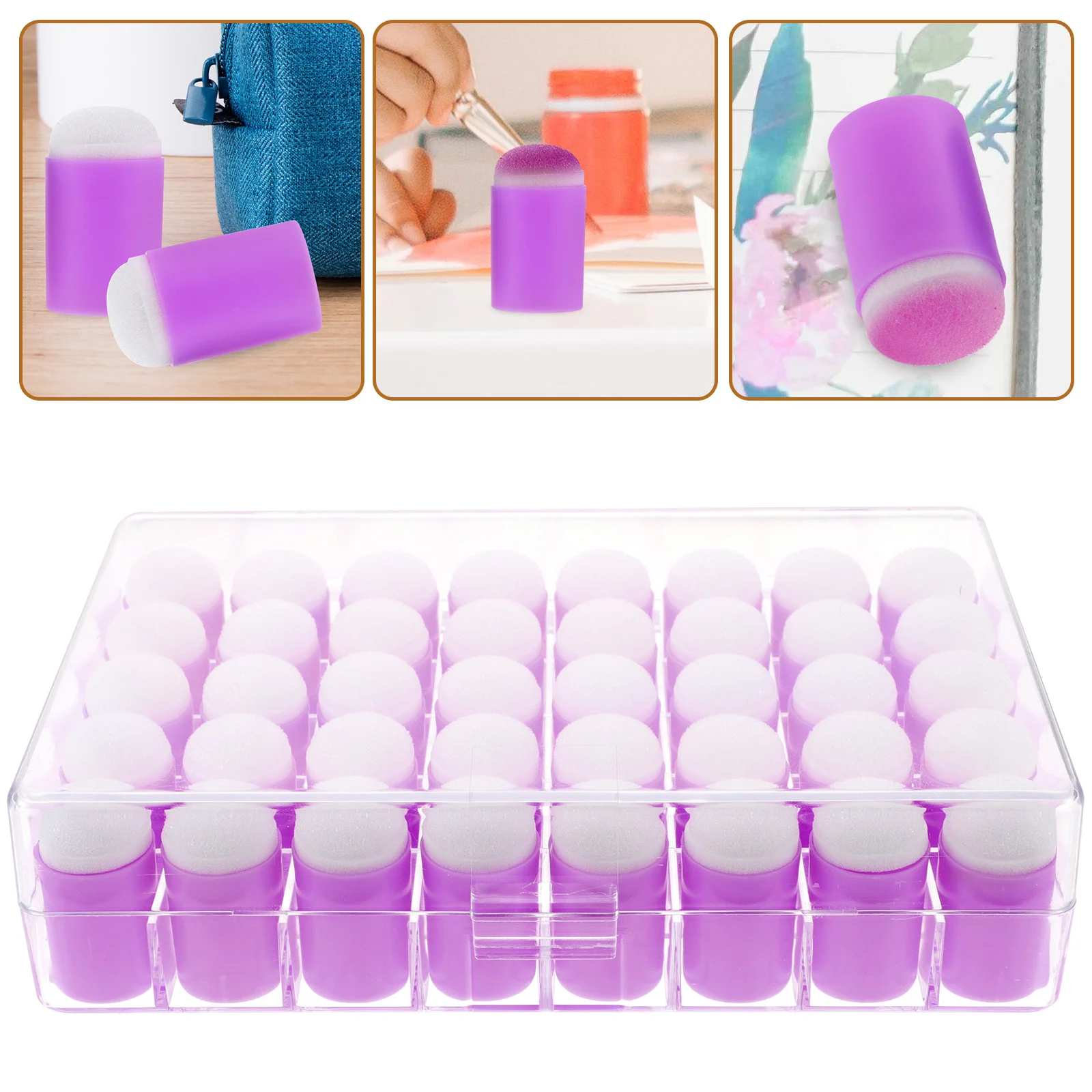 

40pcs Sturdy Useful Sponges Finger Daubers For Crafting Finger Stamp Daubers Sponge