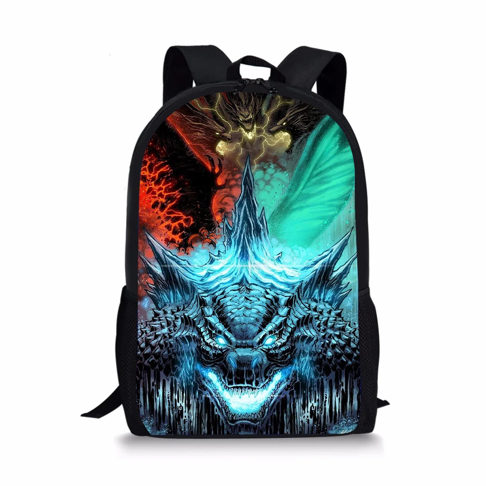 

Рюкзак с принтом Godzilla, портативный Повседневный детский Ранец для путешествий, прочная вместительная школьная сумка для девочек и мальчиков