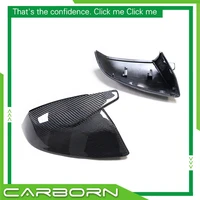 For Audi 2017+ Q5/2018+ SQ5/2019+ Q7 SQ7 Replacement OEM/OX Horn ABS+Carbon Fiber Rear View Side Mirror Cover W/WO Side Assist