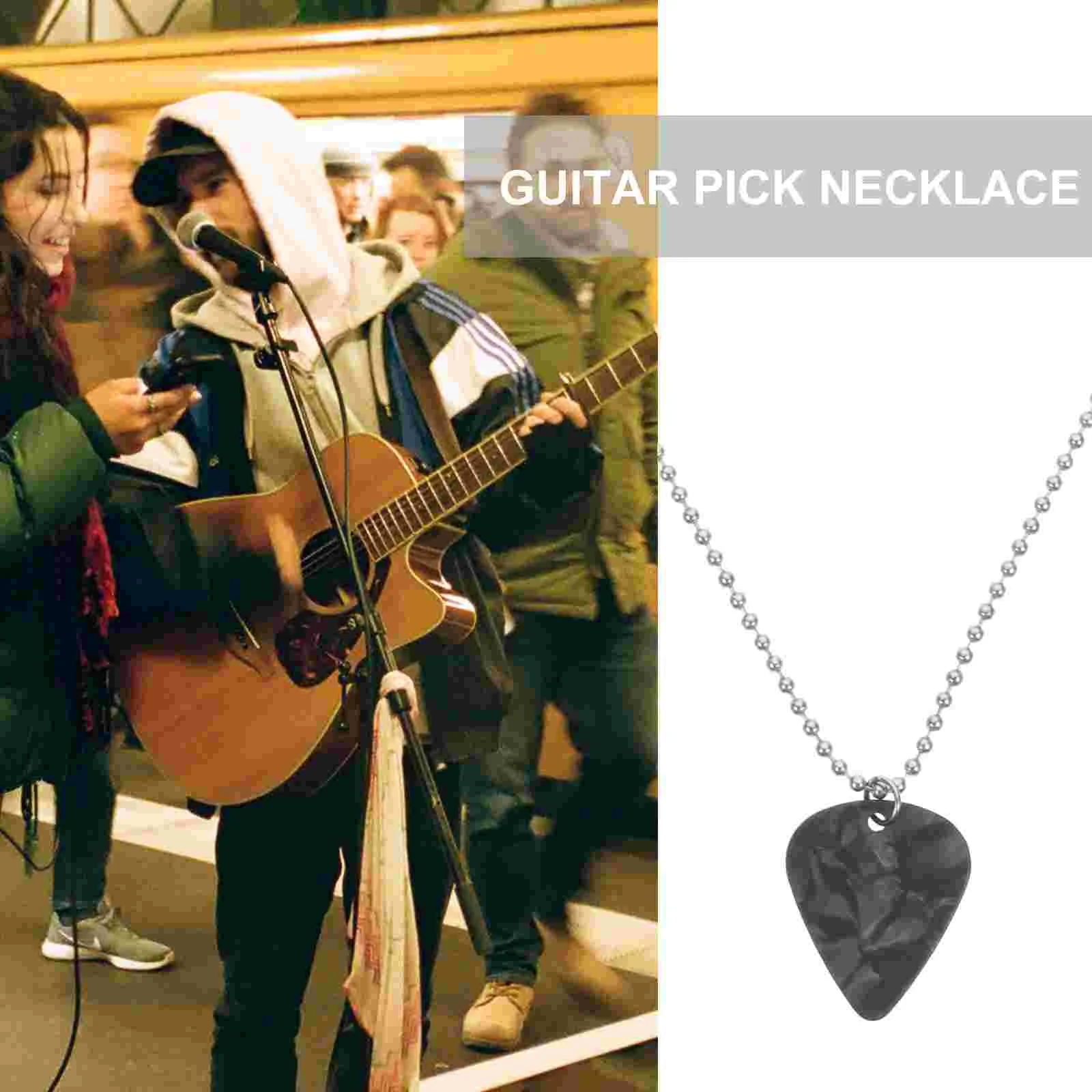 

Delicate Pick Necklace Miss Guitar Picks Womens Choker Necklaces Stainless Steel Jewelry