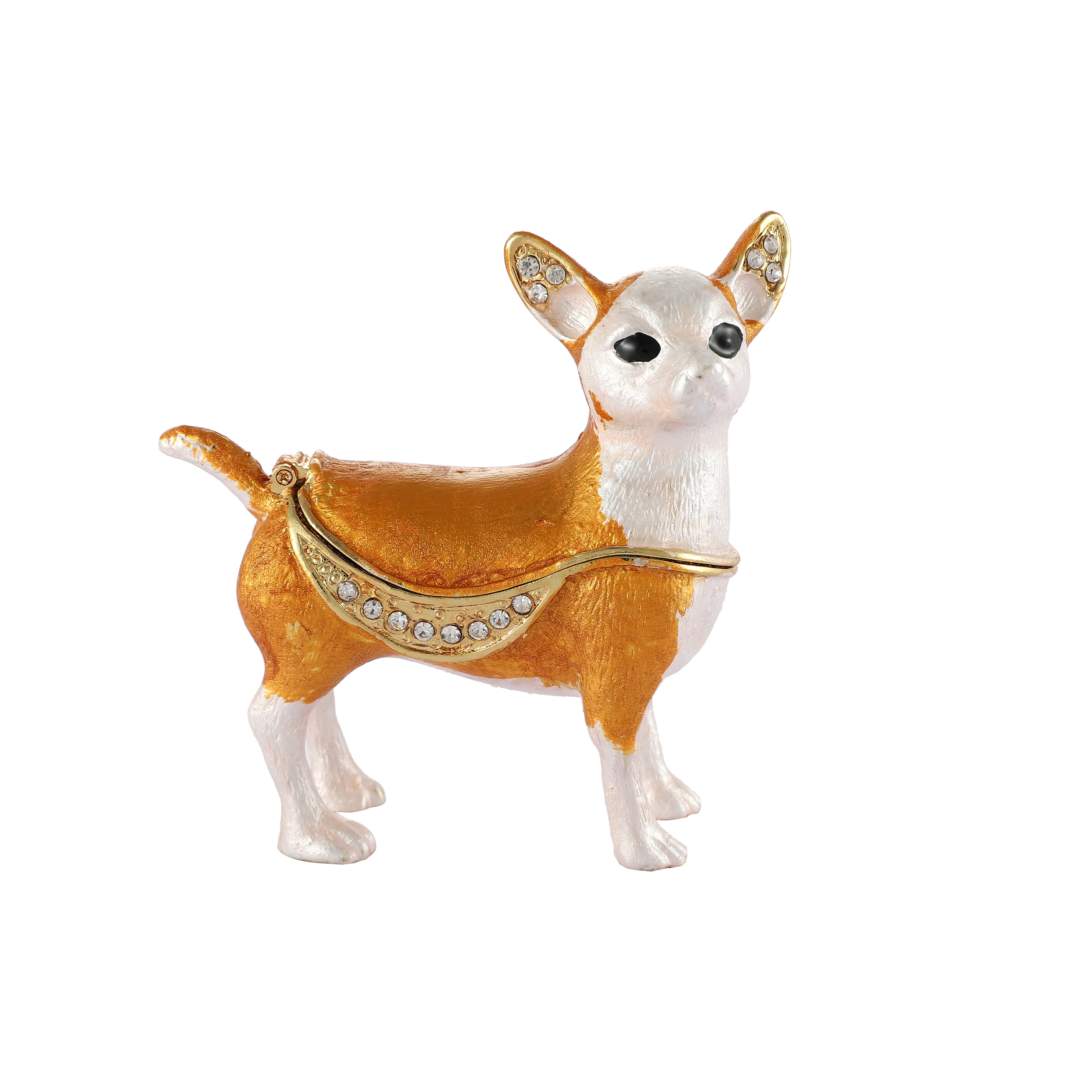 

QIFU Metal Cute Yellow Animal Style Figurine for Home Decor