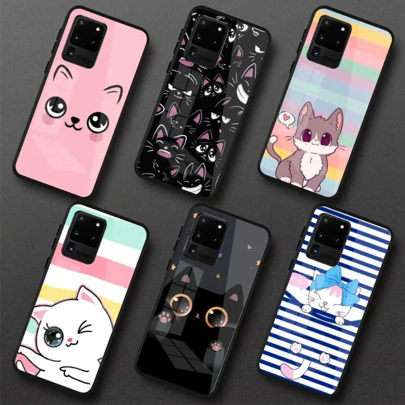 

Стеклянный чехол для телефона Samung S23 S22 S21 Pro Ultra A13 A33 A53 NOTE 20