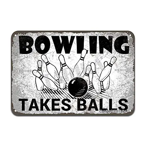 

Bowling Takes Balls Iron Poster Painting Tin Sign Vintage Wall Decor for Cafe Bar Pub Home Beer Decoration Crafts