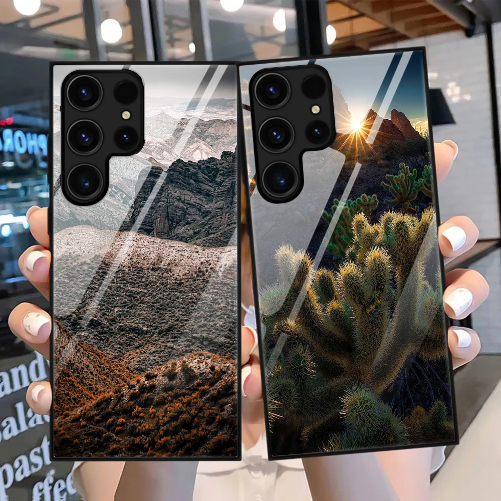 

Natural Scenery Case for Samsung Galaxy S23 Note 20 10 S10e S22 S21 S20 Ultra Plus FE S10 Lite Cactus Tempered Glass Carcasa