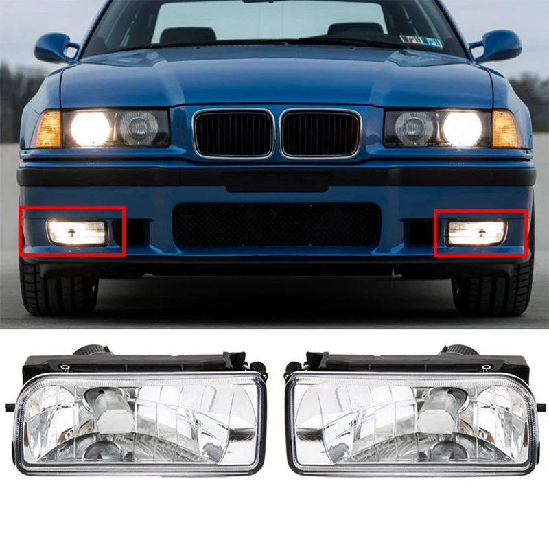 Левый и правый передний бампер противотуманные фары корпус для BMW E36 318I 318Ti 1992-1998
