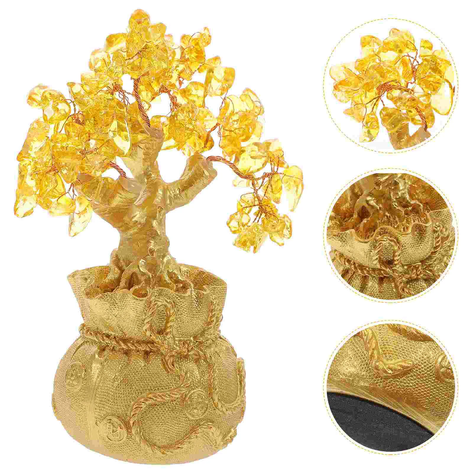 

19 Cm Artificiales Para Crystal Tree Home Décor Home Decoration Chinese Decor Tree Ornaments Cash Cow