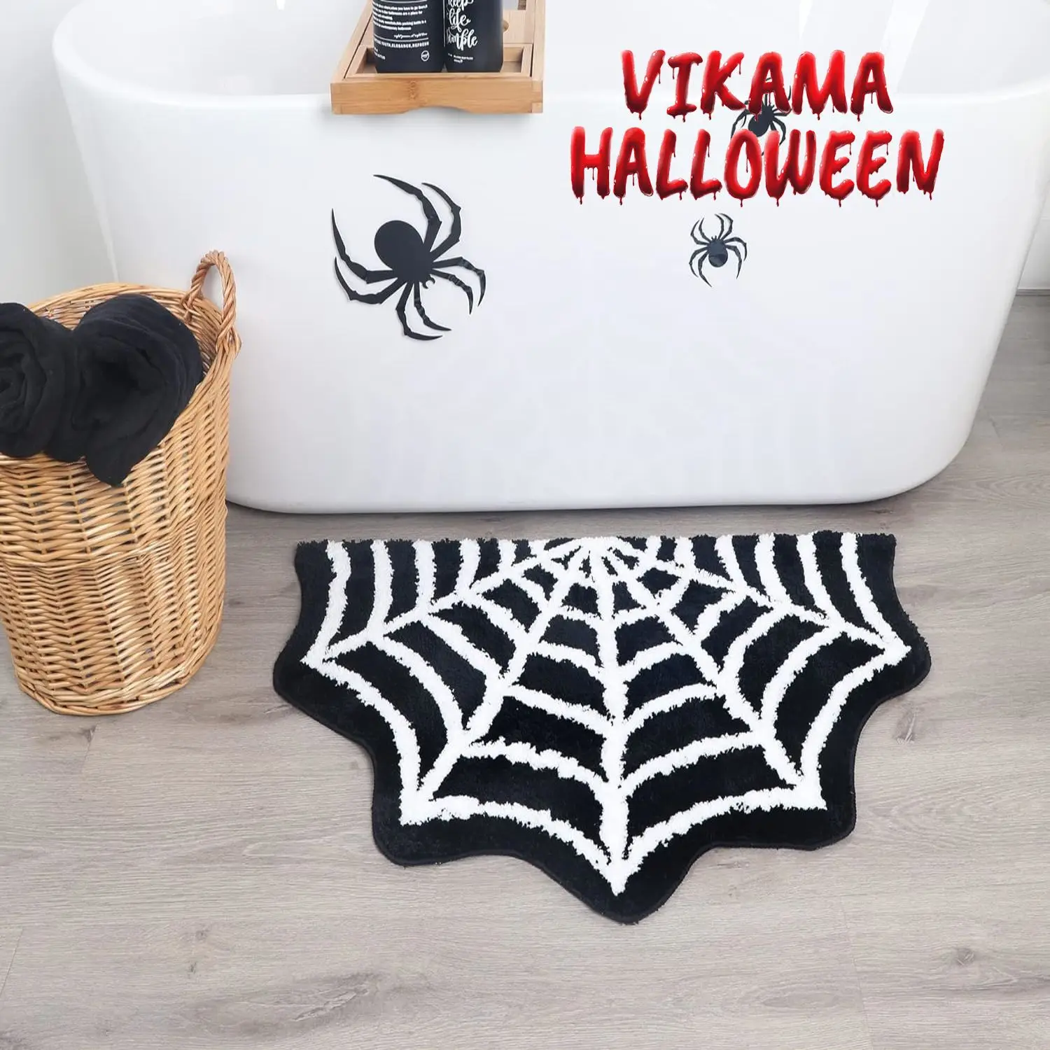 Vikama Полукруглый Коврик С Паутиной Диатомовой Землей Для Ванной Комнаты Кухни