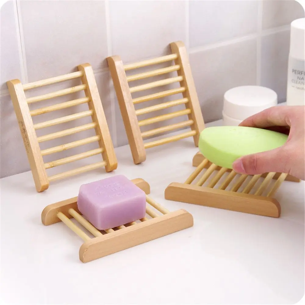 

Home & Living Drain Tray Holder Bamboo Bathroom Supplies Storage Box Soap Holder Soap Dish Sponge Plate