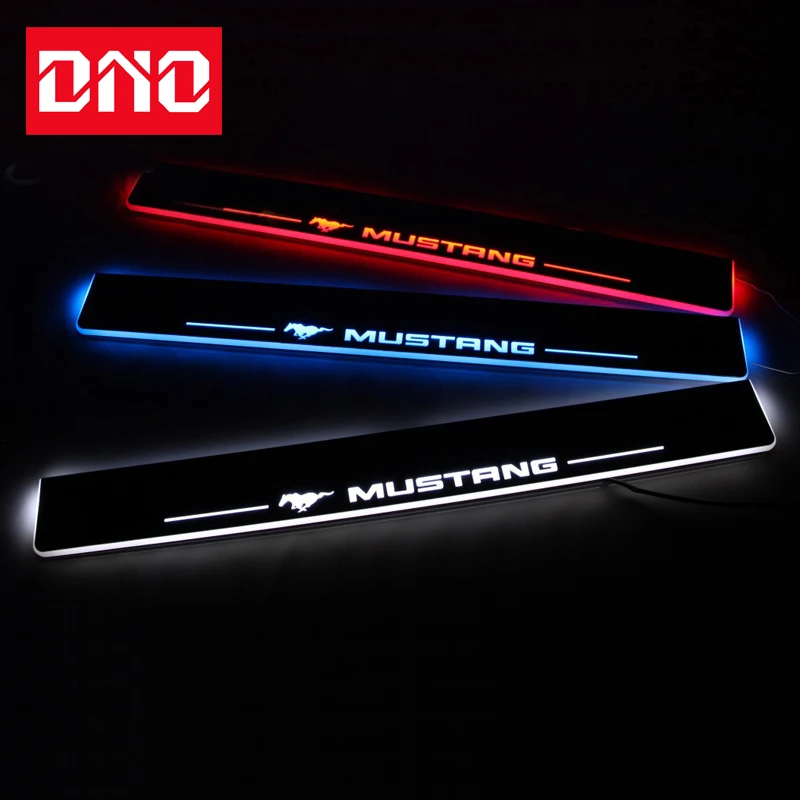 

DNO Trim Pedal LED Car Light Door Sill Scuff Plate Pathway Dynamic Streamer Welcome Lamp For Ford Mustang 2015 2016 2017 2018