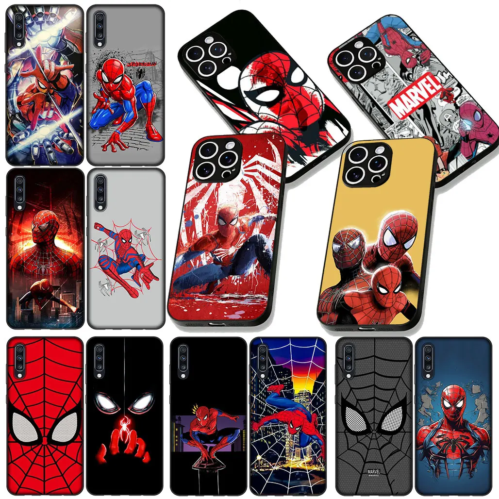 Фото Для Samsung Galaxy S22 S21 S20 FE Ultra Plus A35 A36 A55 A26 A33 A34 A56 Чехол для телефона Spider Marvel Man SpiderMan Защитный чехол №4