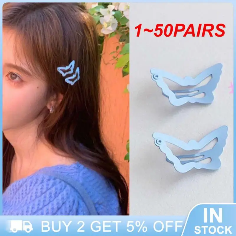 

1~50PAIRS Practical Blue Hairpin Simple Clothing Accessories Lightweight Children's Hair Accessories New Hairpin/side Clip