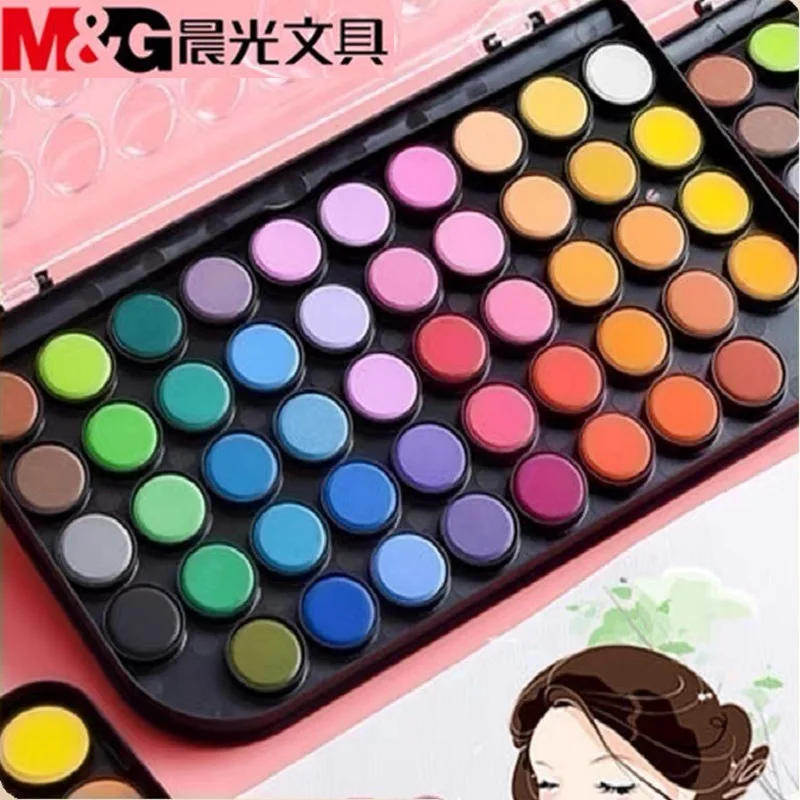 

M&G 12/28/36/48 Colors Solid Watercolor Pigment Acuarela Portable Art Supplies Professional Watercolor Painting Supplie Tool Set