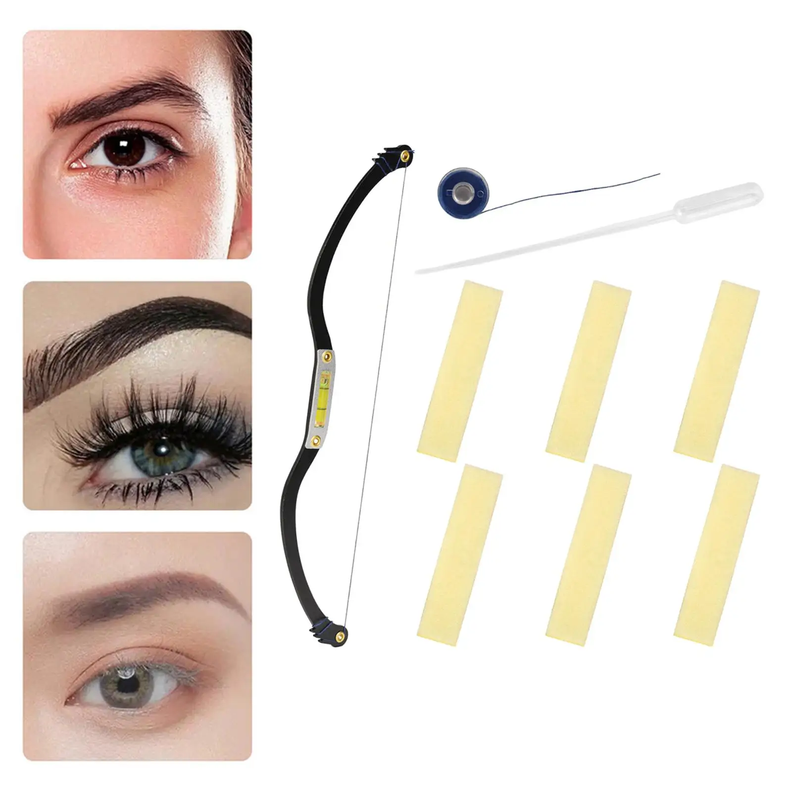 

Набор для формирования бровей, многоразовая линейка для бровей, линейка-маркер, линейка, горизонтальная линейка