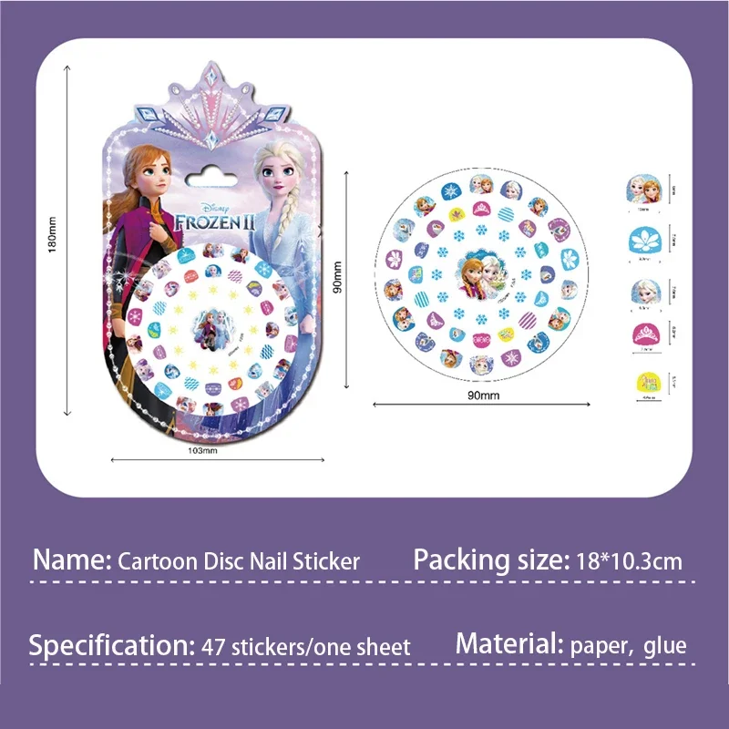 Disney Frozen мультфильм игрушки наклейки для ногтей принцесса Микки Маус София