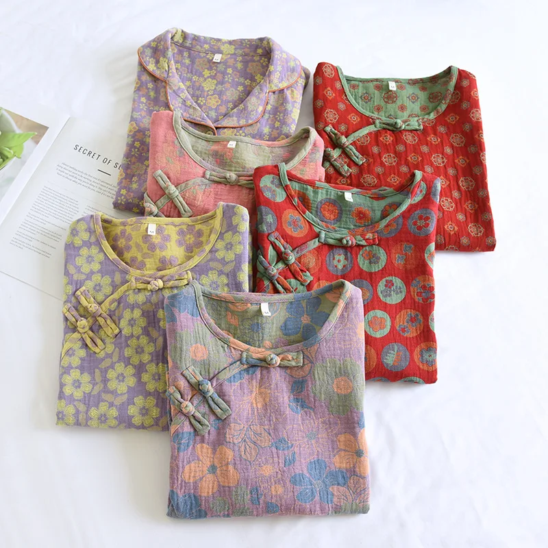 Женский пижамный комплект из хлопка