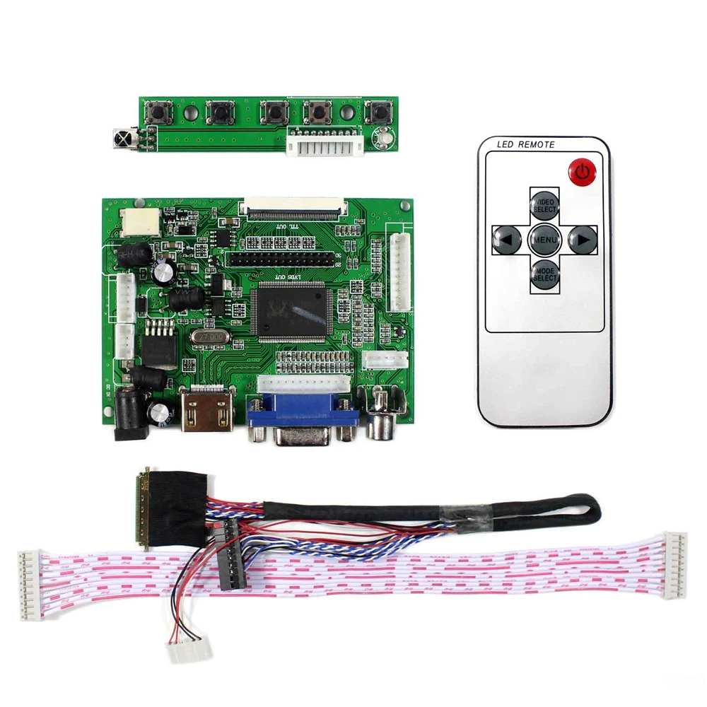 HDMI + VGA AV LVDS контрольная плата монитор комплект поставка 156b6 LP156WH2 ЖК светодиодный