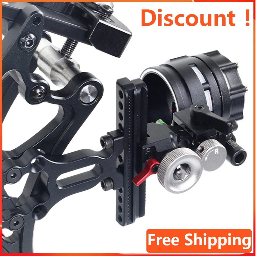 

1x Flywheel Single Needle Sight Pulley Bow And Arrow Archery Sight Single-needle Aiming Compound Pulley Dual-purpose Sight