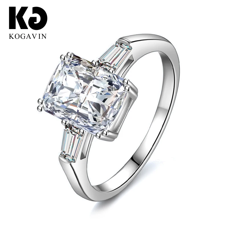 

KOGAVIN Accessories Rings Gift Party anillos mujer Ring Engagement Wedding Pink Female Crystal Fashion 3A Cubic Zirconia anillos