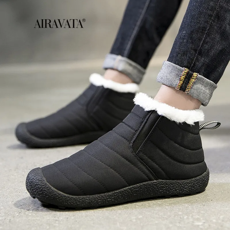 Winter Boots Men Women Waterproof Snow Women Shoes Flat Casual Winter Shoes Ankle Boots for Women Plus Size Couple Shoes