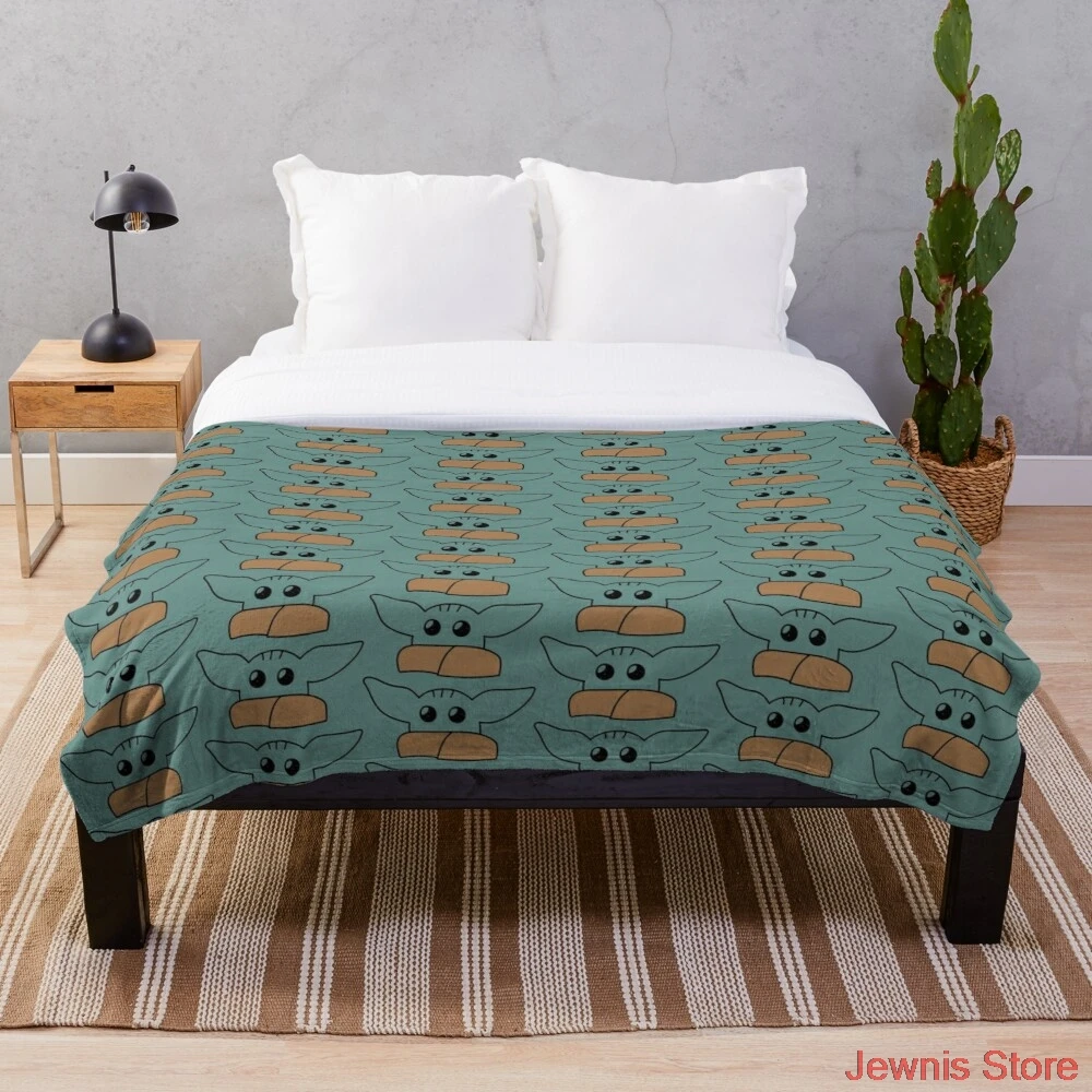 

The Green Baby Outline Blanket Snowflake Wool Blanket Coral Fleece Bedspread Blankets Portable Blanket