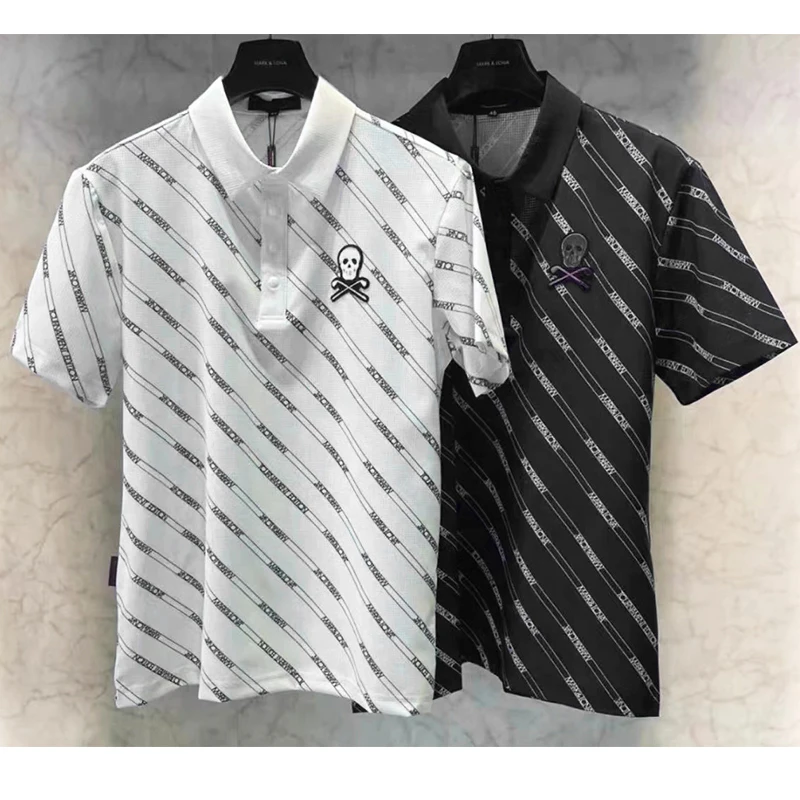 

Men's 23 Golf Apparel Short Sleeve T-shirt Sports Ball Polo Shirt Casual Quick Dry Top Clothing