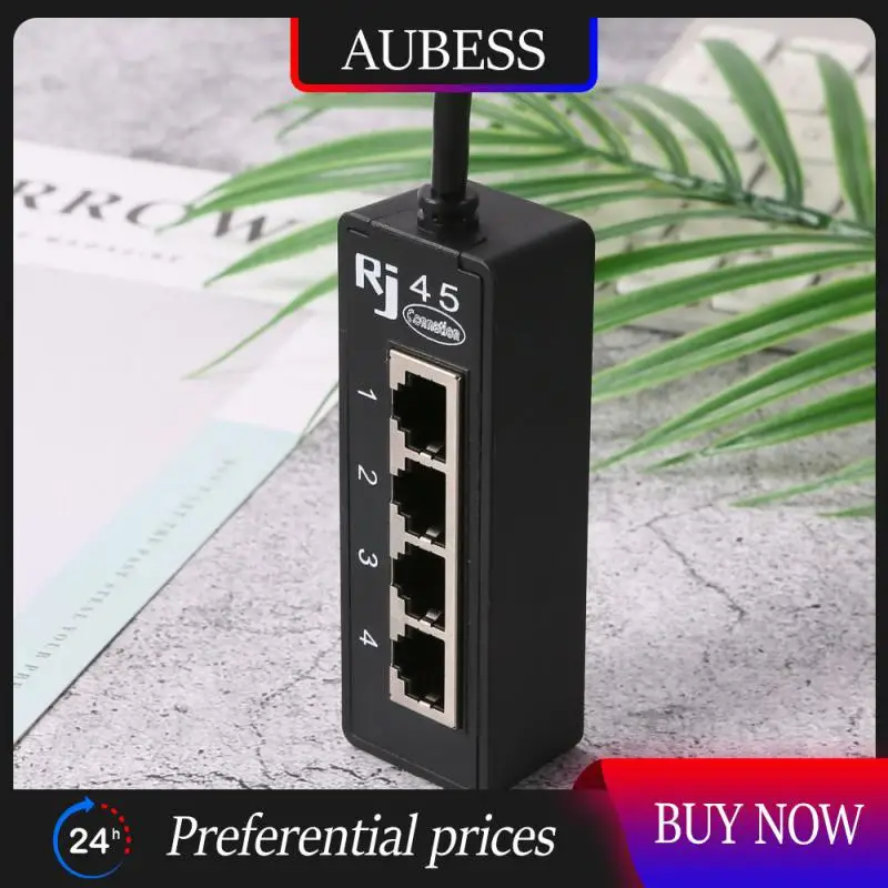 

Cable 1 Male To 4 Female Ethernet Splitter Signal Transmission High Quality Socket Connector Portable Convenient Computer Cables