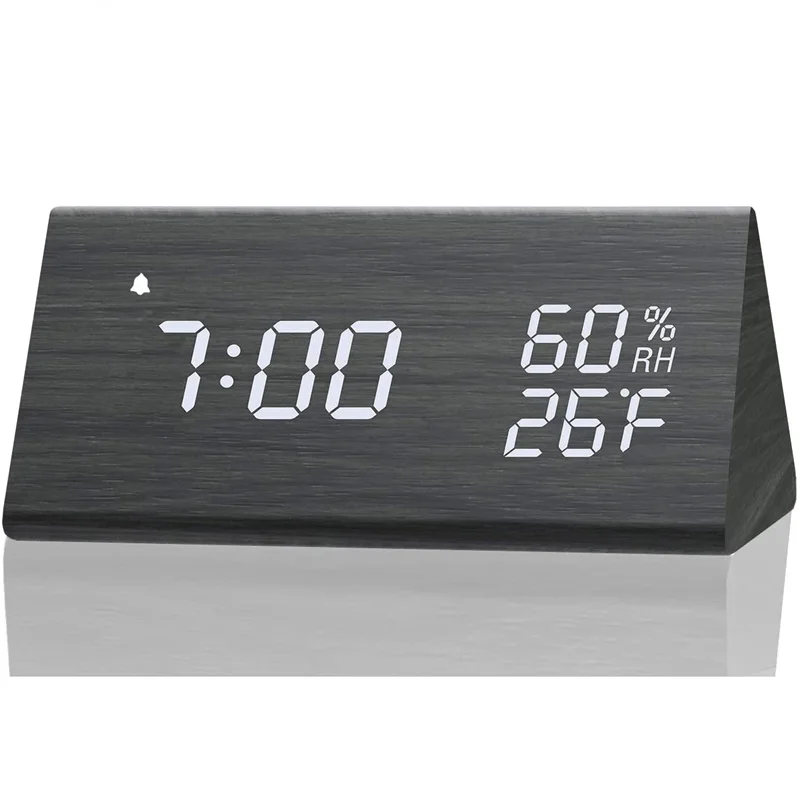 

Time Display USB Charger Humidity and Temperature Detection Digital Alarm Clock For Bedside