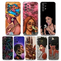 african gir art diyl phone case for samsung a01 a11 a12 a13 a22 a23 a31 a32 a41 a51 a52 a53 a71 a72 a73 4g 5g tpu case