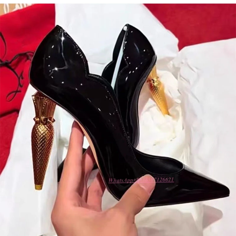 Solid Color Pointed Toe Shaped High Heels All-Match Sexy Shallow Mouth Pumps For Woman