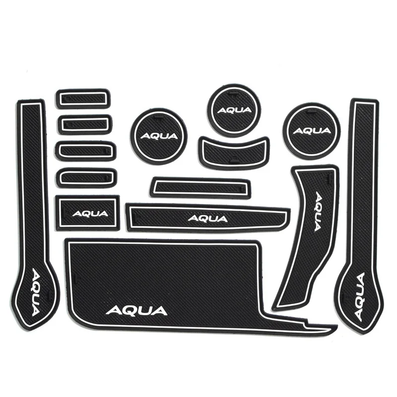 

Автомобильная противоскользящая прокладка дверного слота для Toyota AQUA 2012-2016, силиконовый водонепроницаемый нескользящий коврик, аксессуары для интерьера