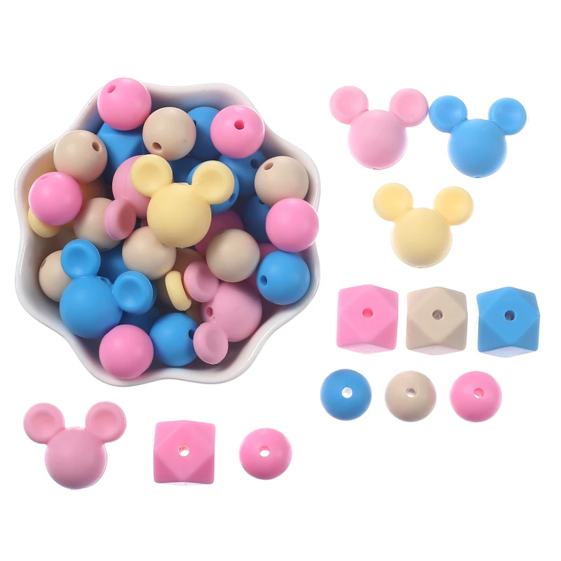 51 шт. набор силиконовых бусин для прорезывания зубов