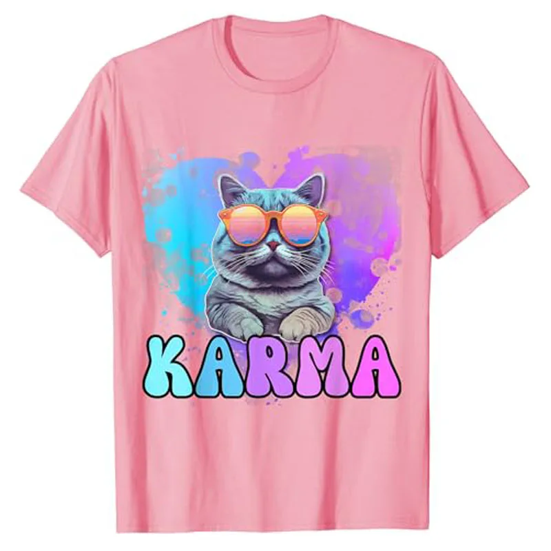 Футболка с надписью Karma Cat Lover Это мой парень