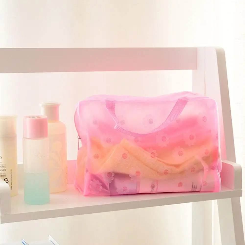 

5 color waterproof PVC cosmetic storage bag women transparent organizer for Makeup pouch compression Travelling Bath bags Z5Q3