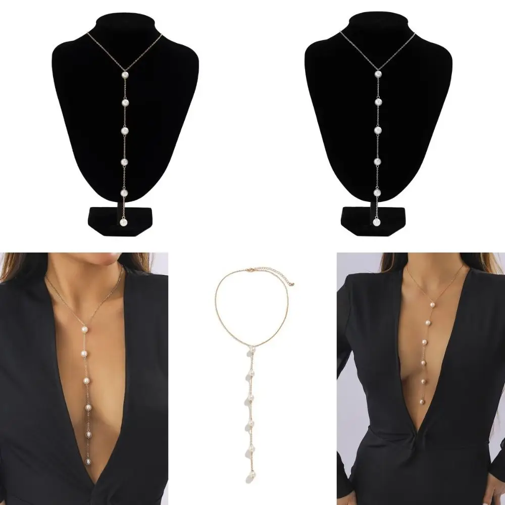 Модная металлическая цепочка для тела с жемчугом гальваническая Талия бусина