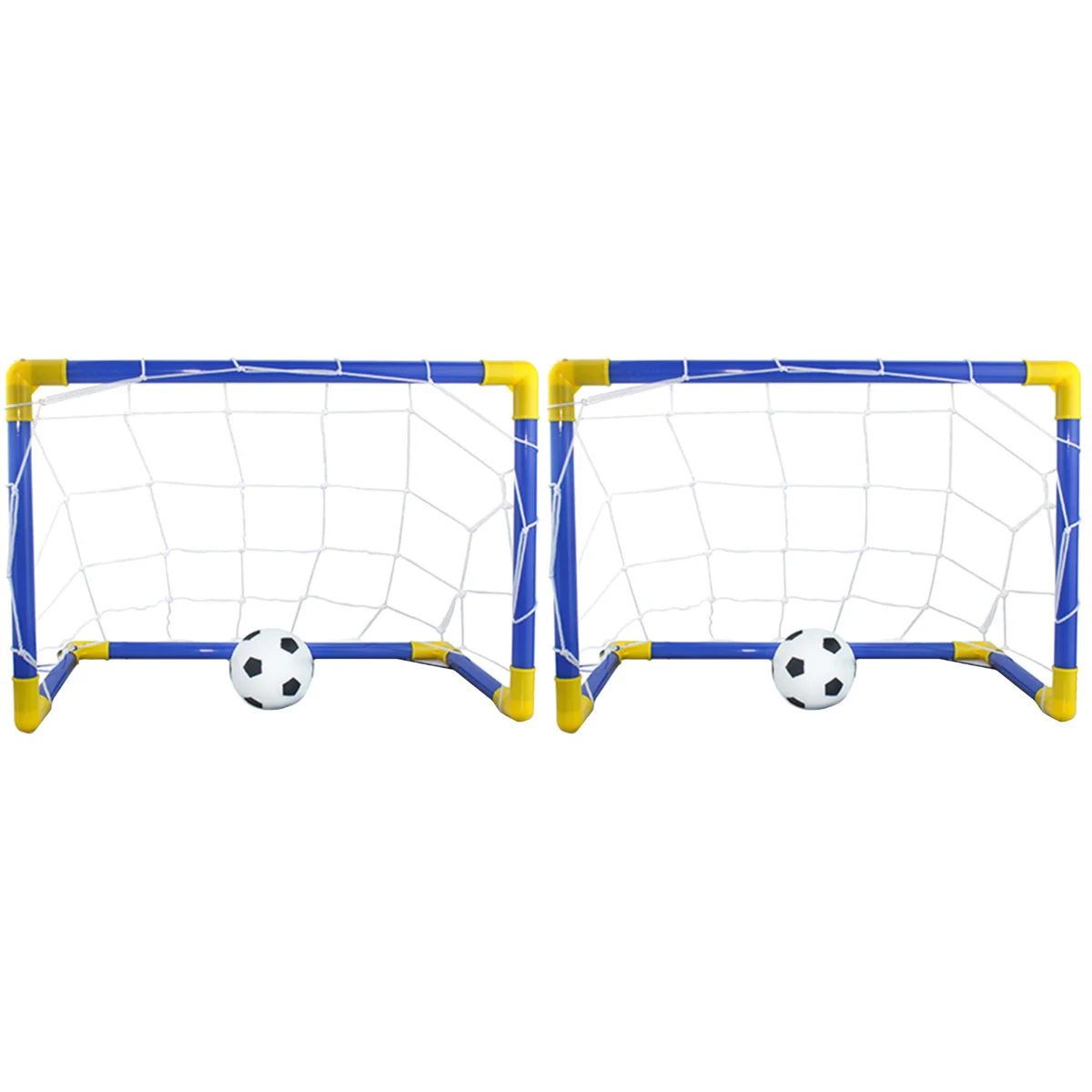 

2 Sets Mini Football Goal DIY Football Net Door Kids Indoor Sports Toys Soccer Goal Door Training Game Toy
