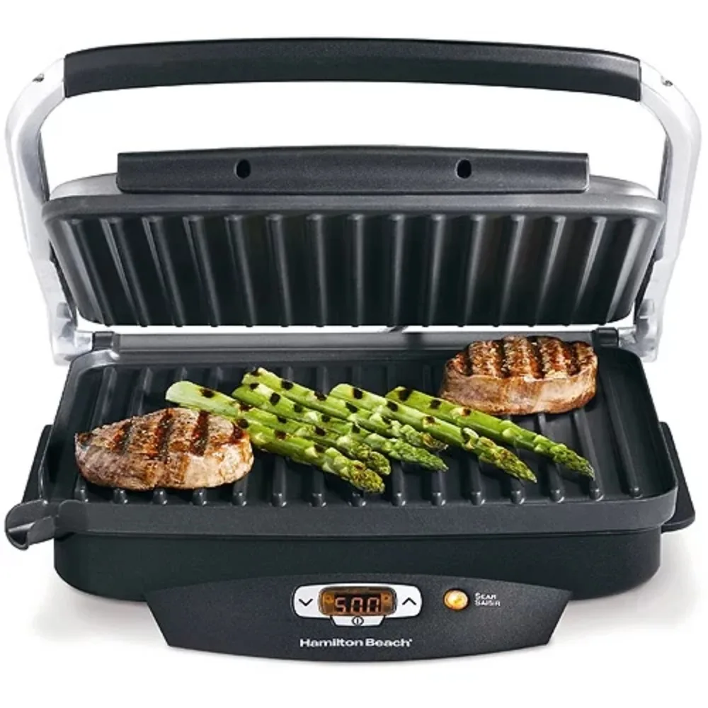 

2023 New Hamilton Beach Steak Lovers Grill, 100 Sq in, Black, Model 25331