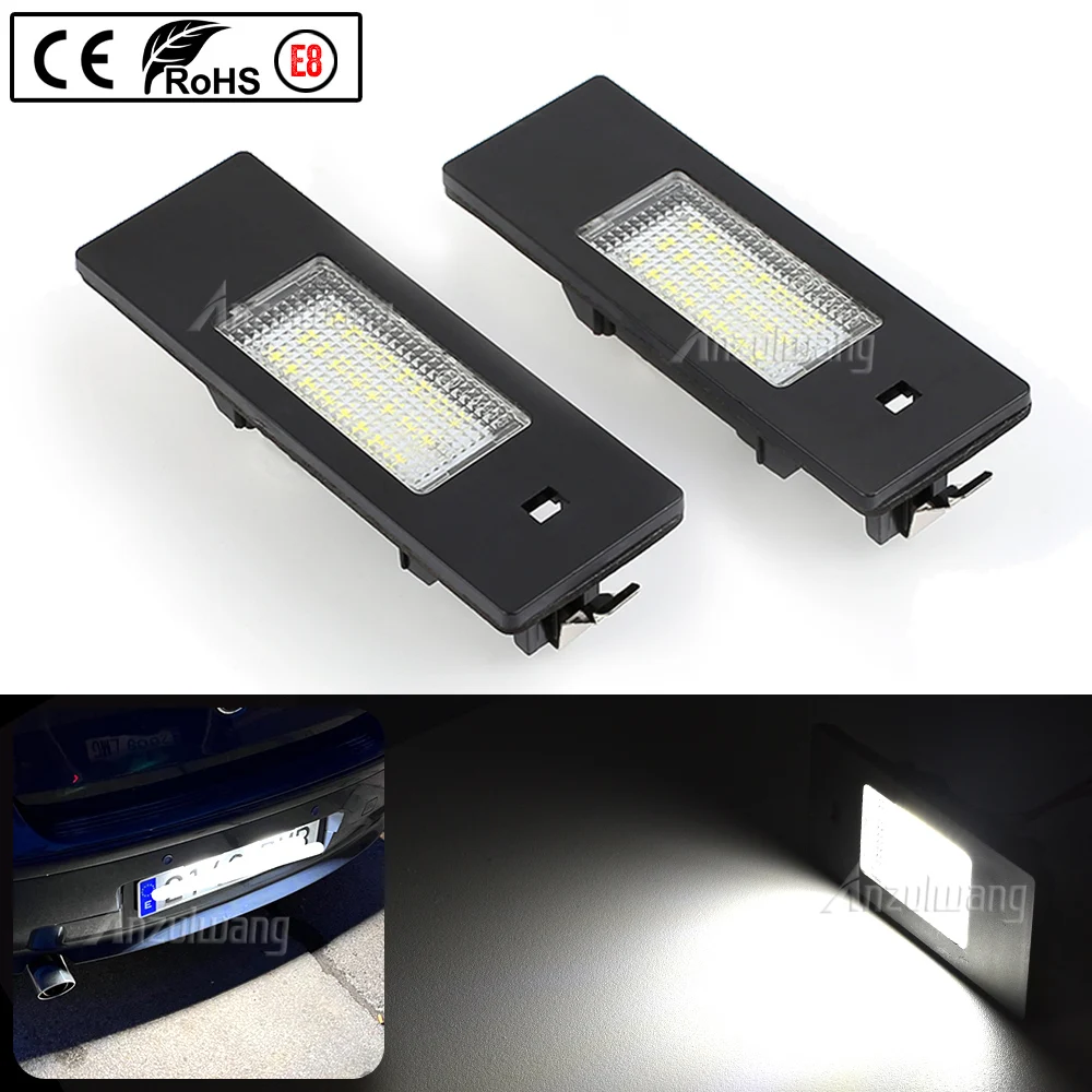 2Pcs LED License Plate Ligh For BMW E81 E85 E86 E87 E36 No Error Canbus Car Accessories Car Lamp 6500K White Car Light Source