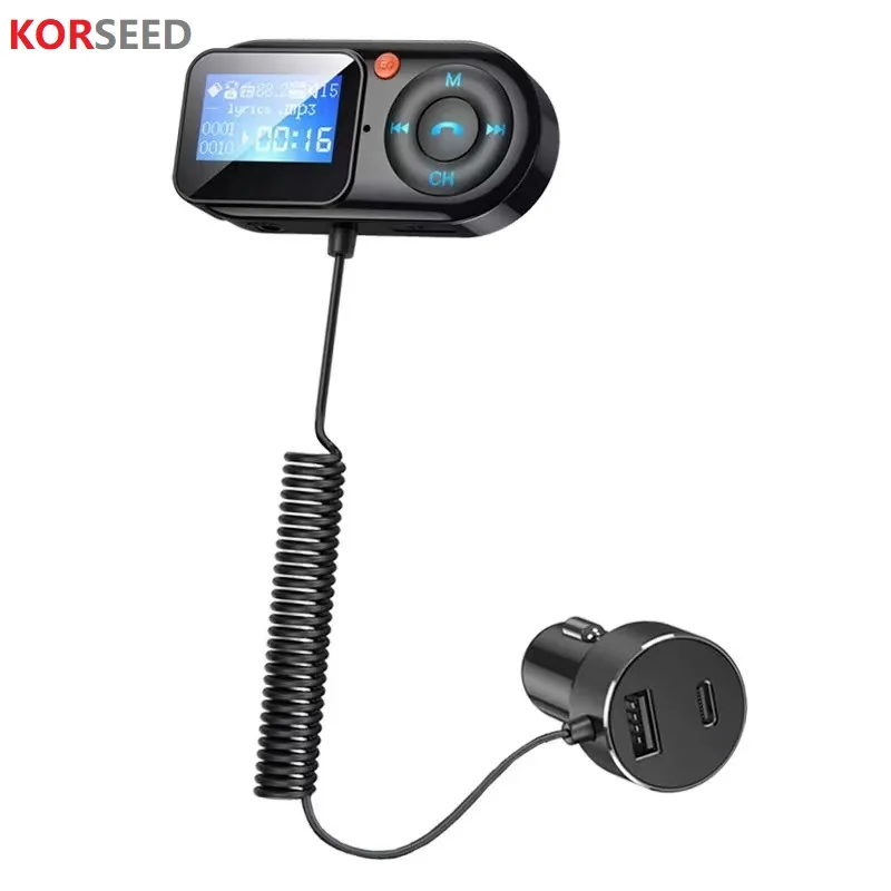 

New FM Transmitter Bluetooth 5.0 Handsfree Car Kit Stereo AUX Audio MP3 Player USB Type PD Fast Charging FM Modulator