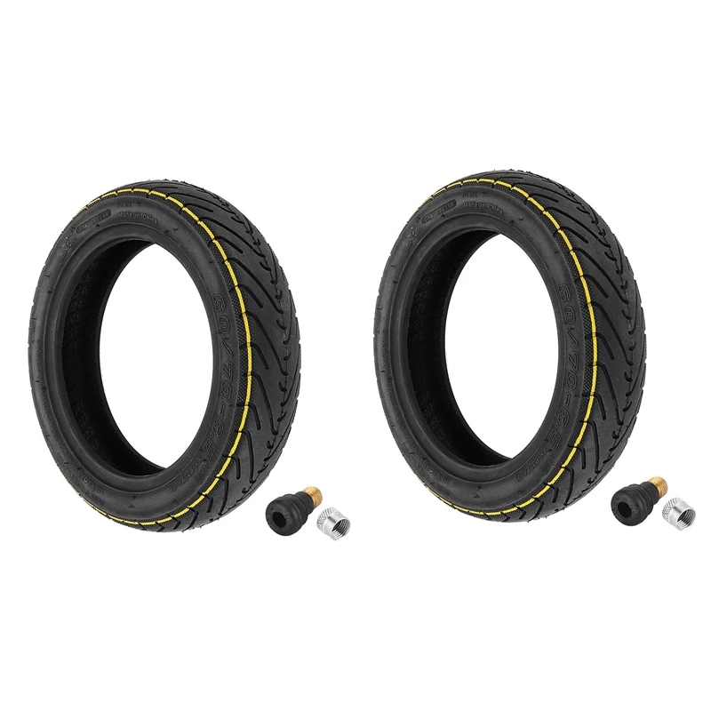

2X 10 Inch Tubeless Tire For Ninebot Max G30 Electric Scooter 60/70-6.5 Front And Rear Tyre Replace Parts