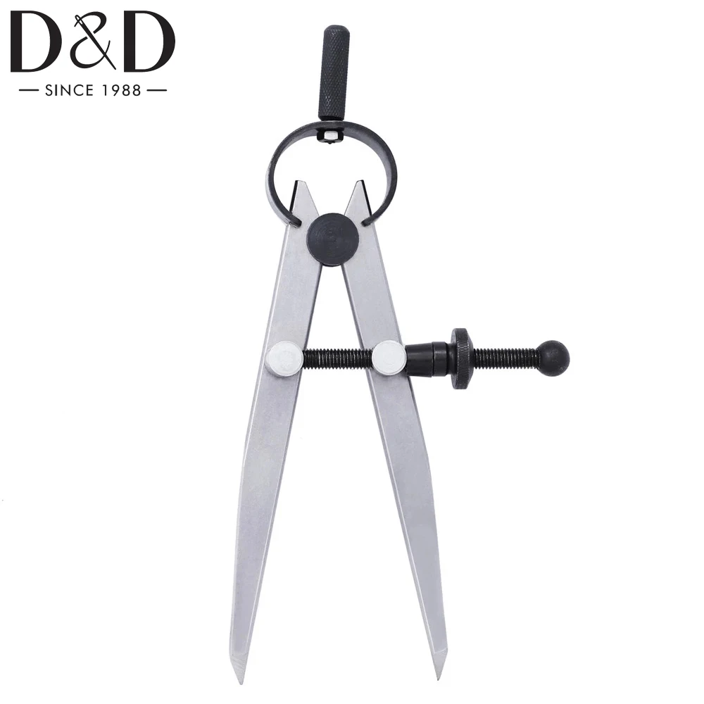 

1Pc Adjustable Steel Wing Divider Leather Compass Lockable Line Marking Gauge For Scriber Marking Sewing Tools DIY Leather Craft