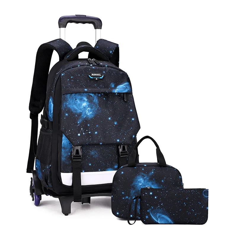 

waterproof Trolley school backpacks boys Girls children School Bags Wheels Travel bag Luggage backpacks kids Rolling schoolbags