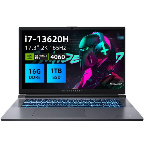Игровой ноутбук THUNDEROBOT 911 Plus, 17.3", 16ГБ/1ТБ, 32ГБ/1ТБ, i7-13620H, RTX 4060, Windows